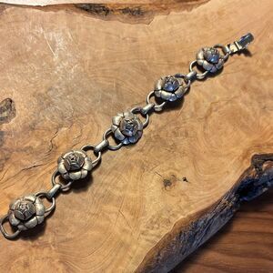 Vintage Silver Roses Bracelet